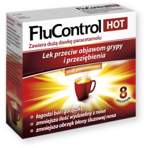 FluControl Hot (1000 mg + 10 mg + 4 mg)/5,5 g, 8 saszetek - zdjęcie produktu