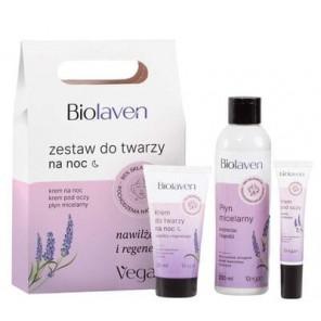 Biolaven, krem na noc 50 ml + krem pod oczy 15 ml + płyn micelarny 200 ml, zestaw do twarzy na noc, 1 szt. - zdjęcie produktu