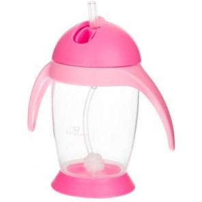 Bocioland, kubek pingwinek ze słomką, różowy, 300 ml - zdjęcie produktu