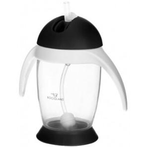 Bocioland, kubek pingwinek ze słomką, czarny, 300 ml - zdjęcie produktu