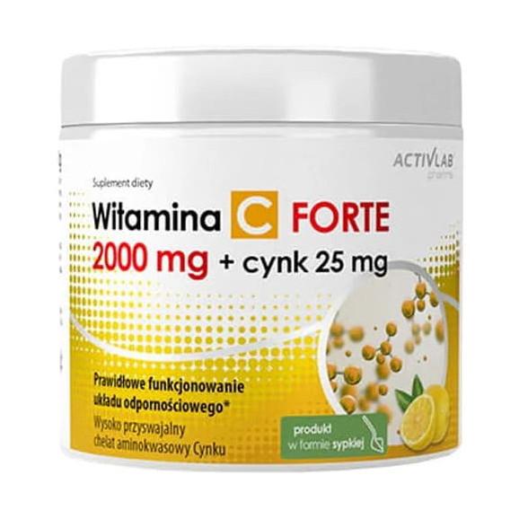Activlab Pharma Witamina C 2000 mg + Cynk 25 mg Forte, proszek, 500 g Activlab Pharma Witamina C 2000 mg + Cynk 25 mg Forte, proszek, 500 g - zdjęcie produktu