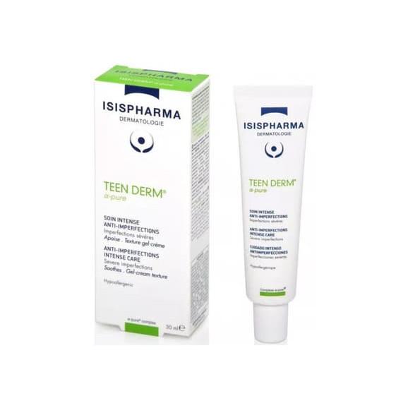 Isis Pharma Teen Derm a-Pure, krem zwalczający zmiany zapalne skóry trądzikowej, 30 ml Isis Pharma Teen Derm a-Pure, krem zwalczający zmiany zapalne skóry trądzikowej, 30 ml - zdjęcie produktu