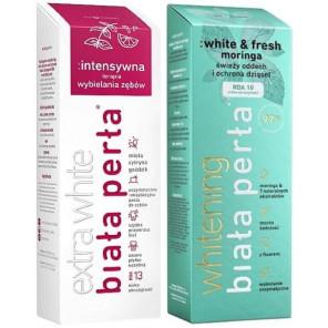 Zestaw Biała Perła Extra White 30 ml, Fresh Moringa 30 ml, pasta do zębów (bez kartonika) - zdjęcie produktu