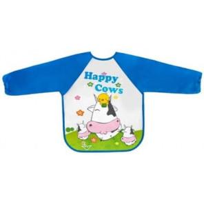 Bocioland, śliniak ceratowy z rękawkami, Happy cows, 1 szt. - zdjęcie produktu