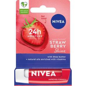 Nivea Strawberry Shine, pomadka pielęgnująca do ust, 5,5 ml - zdjęcie produktu