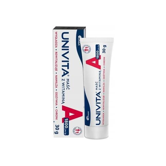 Univita, maść z witaminą A 1800 j.m./g, 30 g Univita, maść z witaminą A 1800 j.m./g, 30 g - zdjęcie produktu