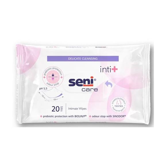 Seni Care Inti+, chusteczki do higieny intymnej, 20 szt. Seni Care Inti+, chusteczki do higieny intymnej, 20 szt. - zdjęcie produktu