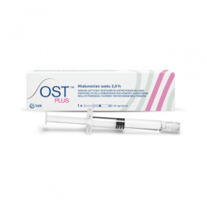 OST PLUS roztwór wiskoelastyczny do iniekcji do przestrzeni stawowej 40mg-2 ml, 1 ampułkostrzykawka - zdjęcie produktu
