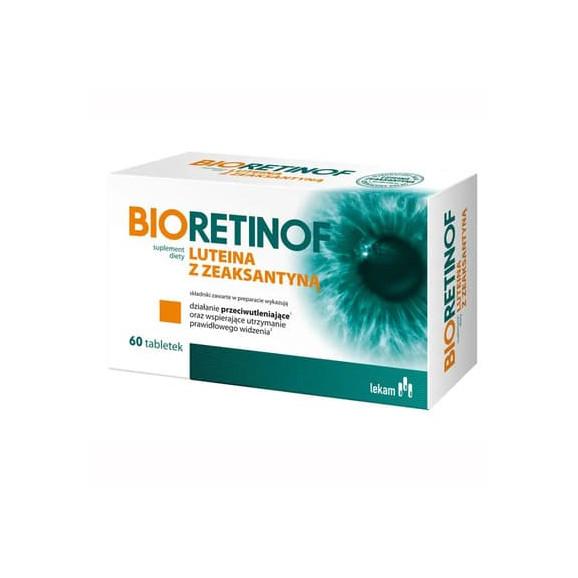 Bioretinof luteina z zeaksantyną, tabletki, 60 szt. Bioretinof luteina z zeaksantyną, tabletki, 60 szt. - zdjęcie produktu