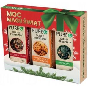 Pureo, zestaw olejków eterycznych, MOC MAGII ŚWIĄT, 3 x 10 ml - zdjęcie produktu