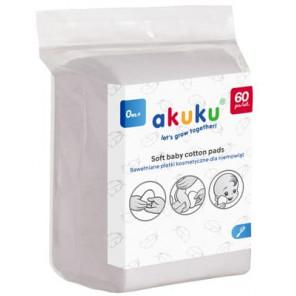 Akuku, płatki kosmetyczne dla niemowląt, 60 szt. - zdjęcie produktu