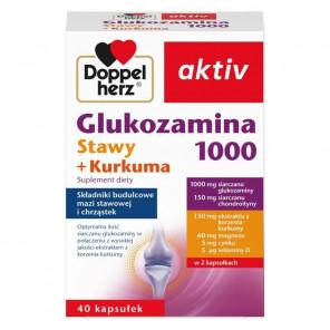 Doppelherz Aktiv Glukozamina 1000 Stawy+Kurkuma, kapsułki, 40 szt. - zdjęcie produktu