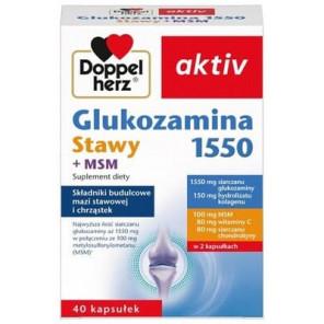 Doppelherz Aktiv Glukozamina 1550 Stawy+MSM, kapsułki, 40 szt. - zdjęcie produktu