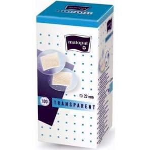 Matopat Transparent, plastry z opatrunkiem, dyskretne, okrągłe, 22 mm, 100 szt. - zdjęcie produktu