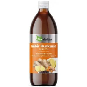 EkaMedica Imbir Kurkuma z Piperyną, sok, 500 ml - zdjęcie produktu