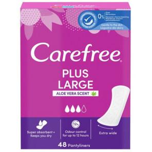 Carefree Plus Large Aloe, wkładki higieniczne, 48 szt. - zdjęcie produktu