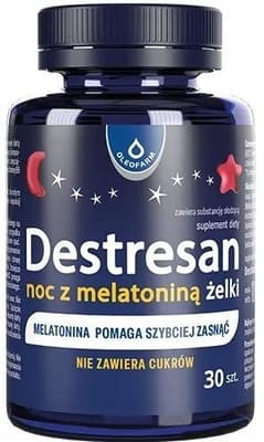 Oleofarm Destresan Noc z melatoniną, żelki, 30 szt.