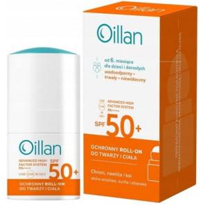 Oillan, ochronny roll-on do twarzy i ciała, SPF 50, skóra wrażliwa, 50 ml - zdjęcie produktu