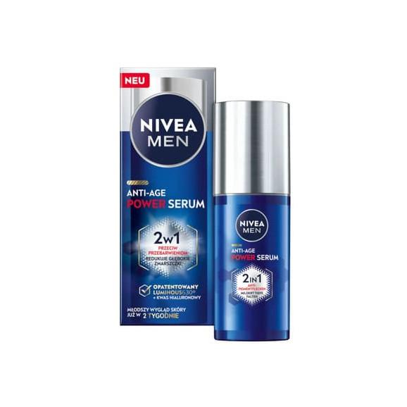 Nivea Men Anti-Age Power Serum 2w1, serum antypigmentacyjne, 30 ml Nivea Men Anti-Age Power Serum 2w1, serum antypigmentacyjne, 30 ml - zdjęcie produktu