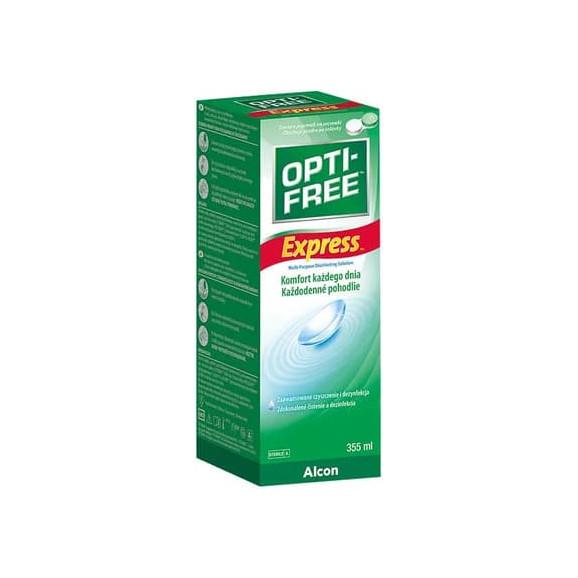 Opti-Free Express, wielofunkcyjny dezynfekcyjny płyn do soczewek, 355 ml Opti-Free Express, wielofunkcyjny dezynfekcyjny płyn do soczewek, 355 ml - zdjęcie produktu