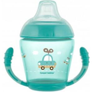 Canpol Babies Toys, kubek niekapek z ustnikiem silikonowym, zielony, 9 m+, 230 ml - zdjęcie produktu
