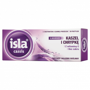Isla Cassis, smak czarna porzeczka, pastylki do ssania, 30 szt. - zdjęcie produktu