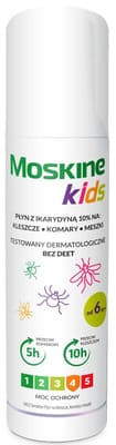 Moskine Kids, płyn na kleszcze, komary i meszki dla dzieci od 6. miesiąca życia, 80 ml