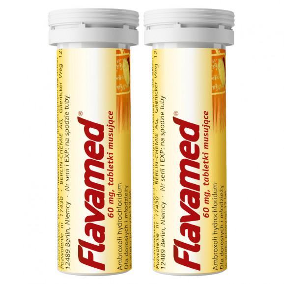 2x Flavamed, 60 mg, tabletki musujące, 10 szt. 2x Flavamed, 60 mg, tabletki musujące, 10 szt. - zdjęcie produktu