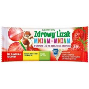 Zdrowy Lizak Mniam-mniam, smak truskawkowy, 1 szt. - zdjęcie produktu