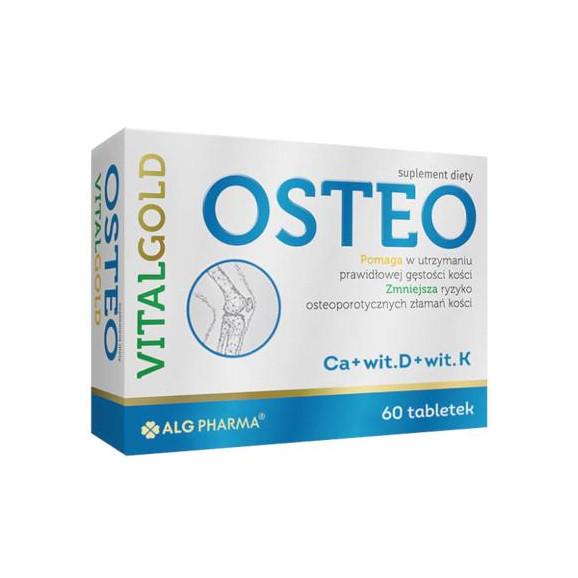 Alg Pharma Osteo VitalGold, tabletki, 60 szt. Alg Pharma Osteo VitalGold, tabletki, 60 szt. - zdjęcie produktu