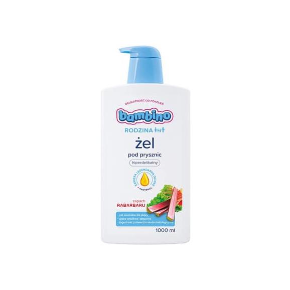 Bambino Rodzina, żel pod prysznic i do kąpieli, hiperdelikatny, rabarbar, 1000 ml Bambino Rodzina, żel pod prysznic i do kąpieli, hiperdelikatny, rabarbar, 1000 ml - zdjęcie produktu