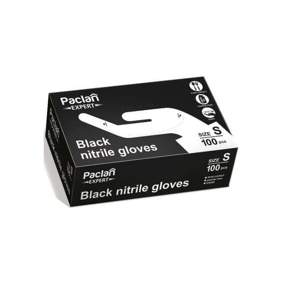 Paclan Expert, rękawiczki nitrylowe, czarne, rozmiar S, 100 szt. Paclan Expert, rękawiczki nitrylowe, czarne, rozmiar S, 100 szt. - zdjęcie produktu