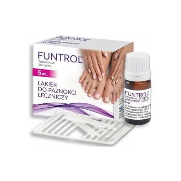 Funtrol 50 mg/ml, leczniczy lakier do paznokci, 5 ml - zdjęcie produktu