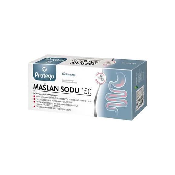 Protego Maślan sodu 150, kapsułki, 60 szt. Protego Maślan sodu 150, kapsułki, 60 szt. - zdjęcie produktu