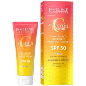 Eveline Cosmetics Vitamin C 3x Action, nawilżająco-ochronny krem do twarzy, SPF 50, 30 ml - zdjęcie produktu
