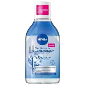 Nivea, płyn micelarny regenerujący, twarz oczy usta + 5% serum, 400 ml - zdjęcie produktu