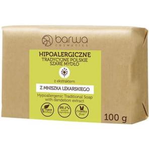 Barwa, hipoalergiczne, tradycyjne polskie szare mydło, mniszek lekarski, 100 g - zdjęcie produktu