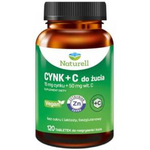 Naturell Cynk + Witamina C, tabletki do rozgryzania i żucia, 120 szt. - zdjęcie produktu