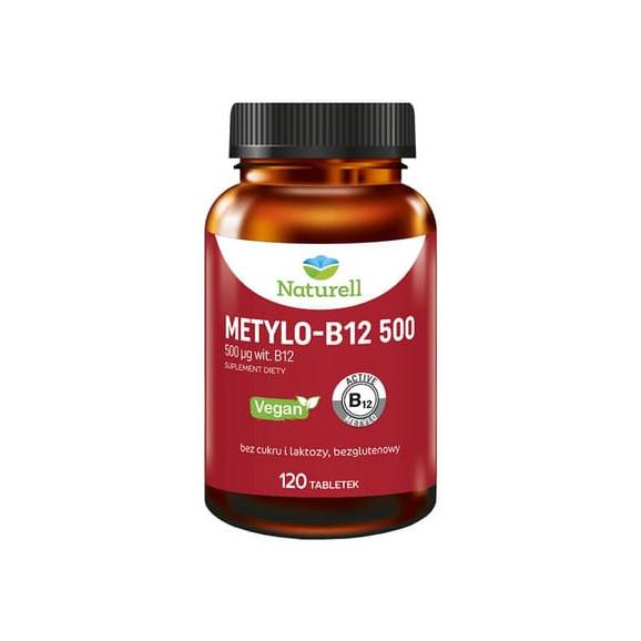 Naturell Metylo-B12 500, tabletki, 120 szt. Naturell Metylo-B12 500, tabletki, 120 szt. - zdjęcie produktu