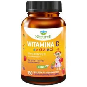 Naturell Witamina C dla dzieci, tabletki do rozgryzania i żucia, 180 szt. - zdjęcie produktu