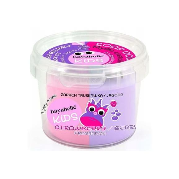 Bayabelle Kids, ciastolina Duo do kąpieli z niespodzianką, truskawka i jagoda, 100 g Bayabelle Kids, ciastolina Duo do kąpieli z niespodzianką, truskawka i jagoda, 100 g - zdjęcie produktu