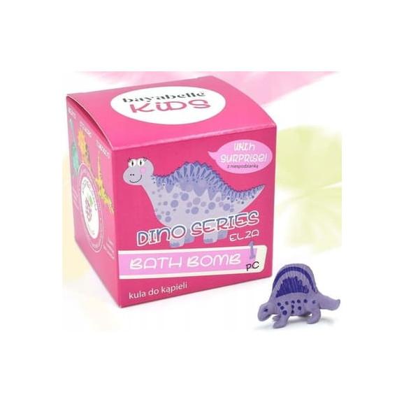 Bayabelle Kids, musująca kula do kąpieli z zabawką, malina, 140 g - zdjęcie produktu