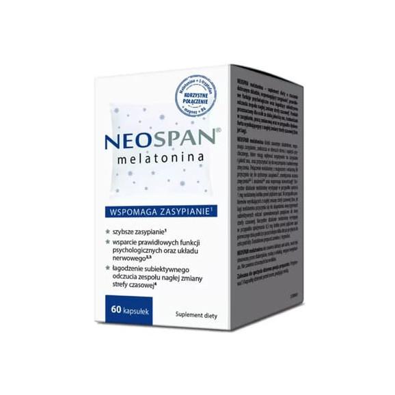 Neospan melatonina, kapsułki, 60 szt. Neospan melatonina, kapsułki, 60 szt. - zdjęcie produktu