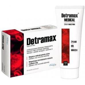 Detramax, tabletki, 60 szt + Detramax Medical, kojący żel do nóg, 100 ml - zdjęcie produktu