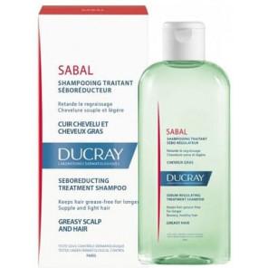 Ducray Sabal, szampon do włosów tłustych redukujący wydzielanie sebum, 200 ml - zdjęcie produktu