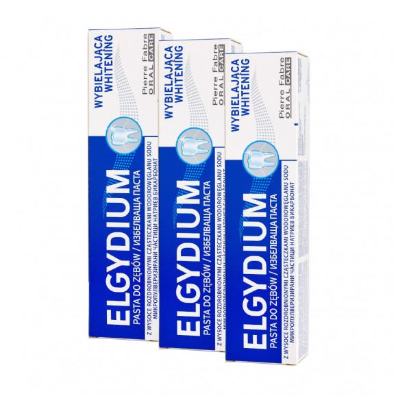 3x Elgydium Whitening, pasta do zębów, wybielająca, 75 ml 3x Elgydium Whitening, pasta do zębów, wybielająca, 75 ml - zdjęcie produktu