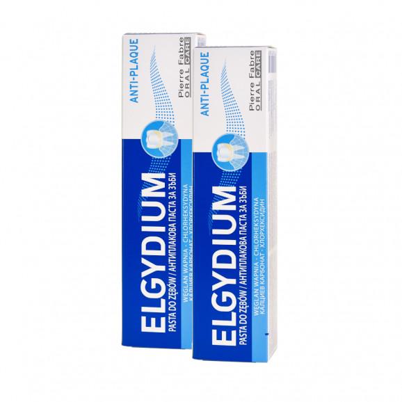 2x Elgydium Anti Plaque, pasta do zębów, antybakteryjna, 75 ml 2x Elgydium Anti Plaque, pasta do zębów, antybakteryjna, 75 ml - zdjęcie produktu