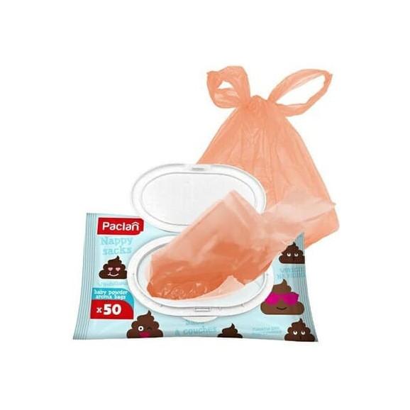Paclan Paklanki Nappy Sacks, woreczki na pieluszki, 50 szt. - zdjęcie produktu