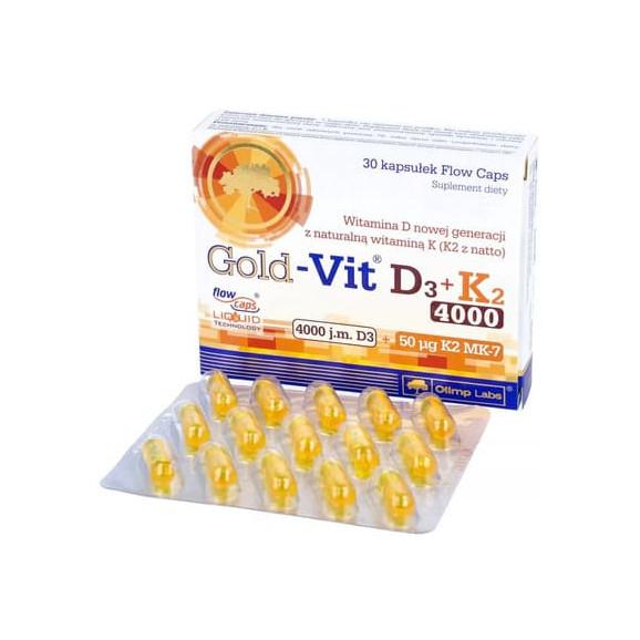 Olimp Gold-Vit D3+K2, 4000 j.m., kapsułki, 30 szt. - zdjęcie produktu