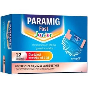 Paramig Fast Junior 250 mg, saszetki, 12 szt. - zdjęcie produktu